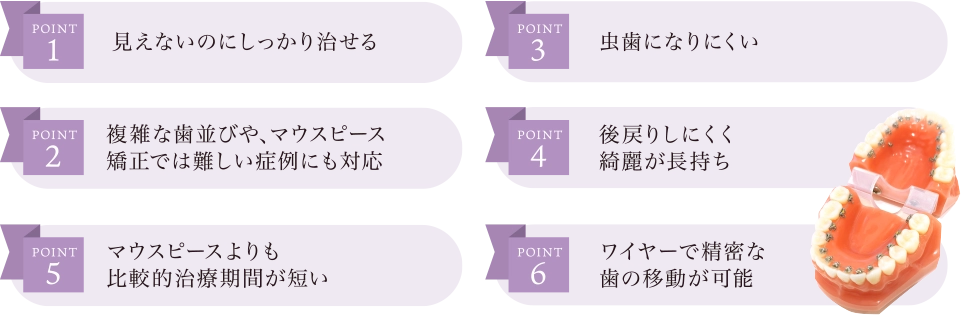 裏側矯正6つのメリット