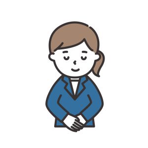 お辞儀　お願い　依頼